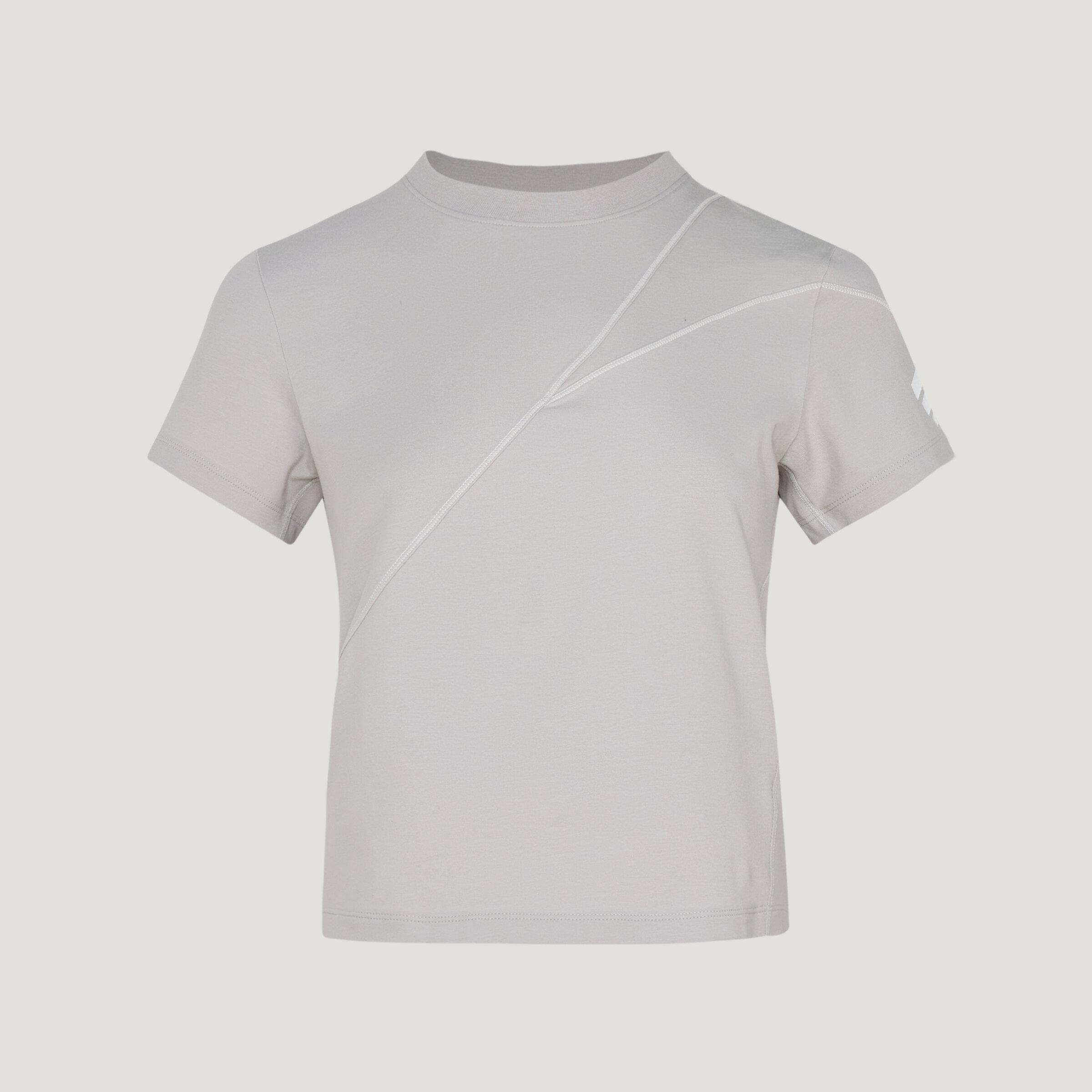 Adidas T Shirts Women s Light Gray Crew Neck M