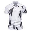 Men S Short Sleeve Polo Shirt Slim Fit Printed Casual