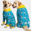 Pet Big Dog Tight Clothes Cartoon Printed Dog Jumpsuit 4-legged Pajamas Coat Nursing Belly Weaning Clothes Bodysuit Home Wear 12