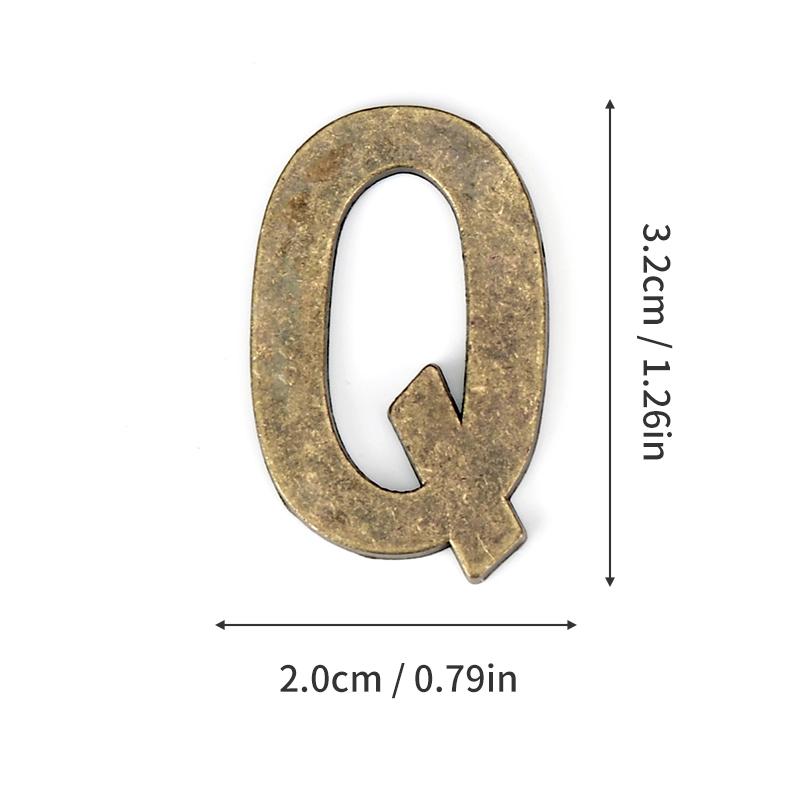 1Pcs Metal Self Adhesive House Number English Alphabet Letters for Apartment Room Door Plate Table Mailbox Number Stickers 3*2cm