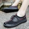 Men's Handcrafted Comfortable Flat Casual Leather Shoes Lightweight Design Perfect For Walk Work Traveling Shoes For All Seasons