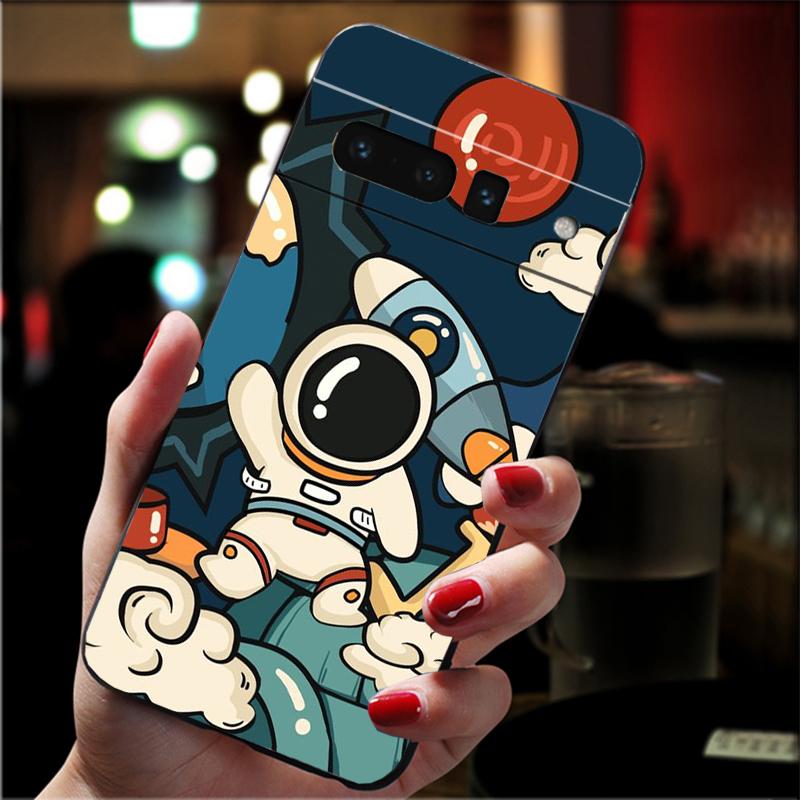 

Phone Case For Google Pixel 10 9 Pro XL 9A 8 7 6 Pro Pixel 8A 7A 6A Pixel 8 7 6 5 Cute Astronaut Google Pixel 10 Pro