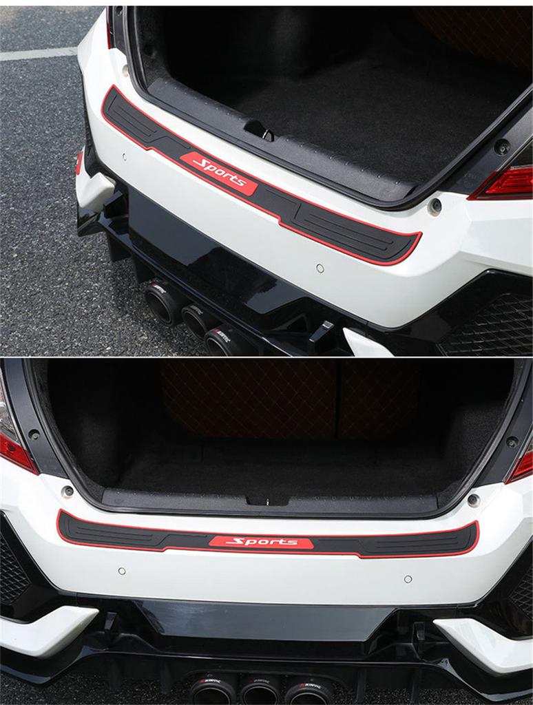 4PCS Universal Rubber Car Door Scuff Sill Cover Panel Step Protector Bumper Corner Protector