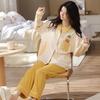 Pure cotton pajamas women's spring and autumn long-sleeved winter large-size pajamas, summer women's suits, loungewear can be worn outside