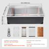 SucceBuy Kitchen Sink Workstation Stainless Steel Top Mount Sink DropIn Single Bowl Farmhouse Basin w/Ledge&Multiple Accessories