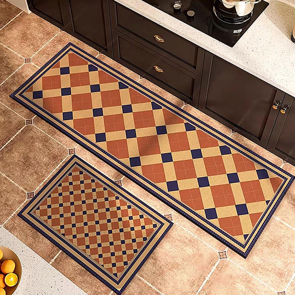 1/2PCS Kitchen Oil-Resistant Floor Mat, Bathroom Absorbent Quick-Drying Carpet, Anti-Slip Doormat For Home Decoration