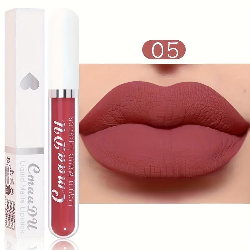 Seksowny aksamitny matowy błyszczyk w płynie szminka błyszczyk Beauty Red Nude wodoodporny długotrwały makijaż
