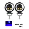 2PC 3 Inch 7D Lens LED Work Light Bar Square Car Headlight Halo For Motorcycle Jeeps ATV SUV 12V 24V Angel Eyes Driving Lights