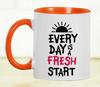 Inkdotpot Every Day Is A Fresh Start 11 Oz Ceramic Coffee Mug Positive Inspirational Quotes Funny Novelty Employee Boss Coworkers