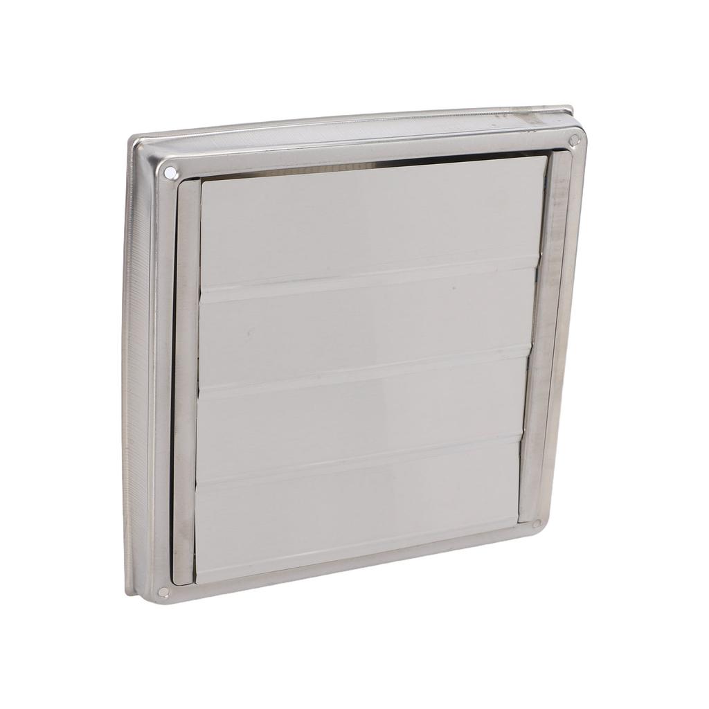 5 Inch Dryer Vent Cover 304 Stainless Steel Square Louvered Vent Cover with Screen for Bathroom Office Home