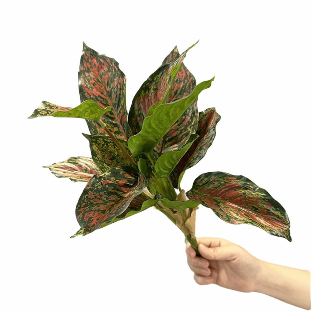 Creative 14 Leaves Artificial Plant Evergreen Green Scene Making Greenery Leaves Photo Props Plant Wall Wedding Ornament