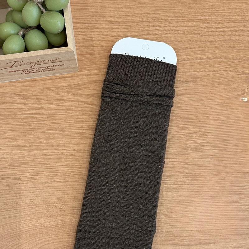 Women's Boneless Pure Cotton Mid-calf Socks, Spring and Autumn Long Socks, Postpartum Socks, Pile Socks