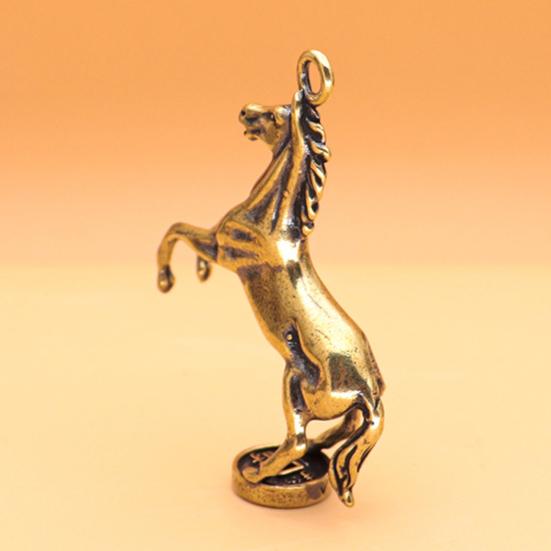 Keychain Brass Horse Design Decorative Keychain The Year of Horse Key Holder Bags Cars Wallets Accessories