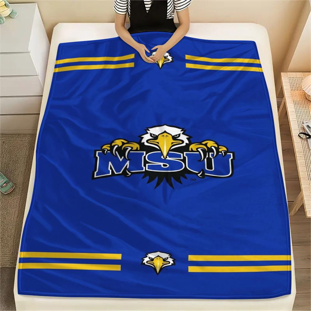 Morehead State Eagles Print Flannel Blanket High Quality Warm Comfortable Cover for All Seasons Perfect for Gifts Home Decor
