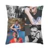 Luxury French Rock Singer Johnny Hallyday Cushion Cover Polyester Throw Pillow Case Home Decor Pillowcase