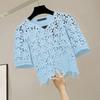 ZANZEA Women Summer V-Neck Short Sleeve Casual Lace Patchwork Blouse