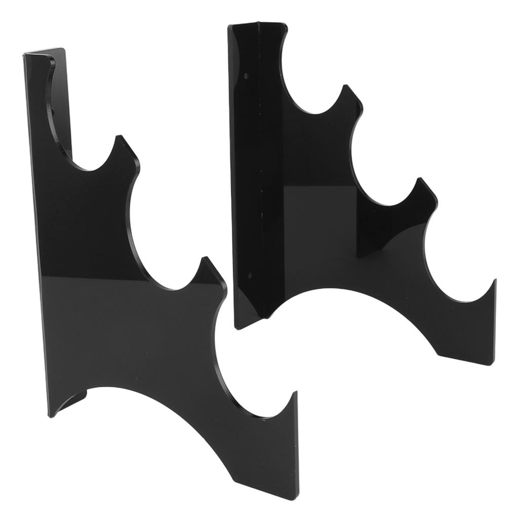 Sword Hanger Display Holder Acrylic Wall Mounted 3 Layers Sword Rack for Retail Stores Home Decoration Black