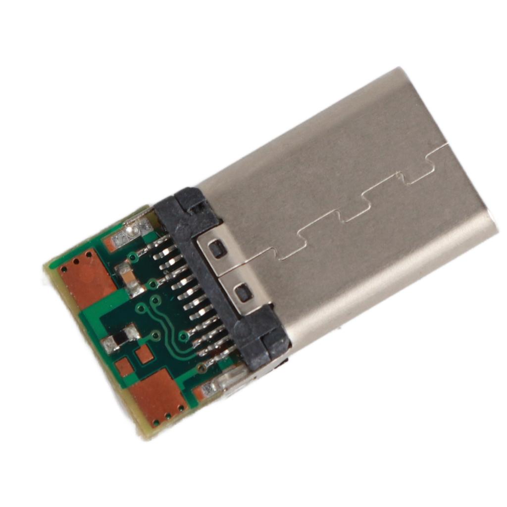 12pin Solder Type C Connector USB3.1 Converter Male Plug Socket Cable Adapter PCB 56k Resistor