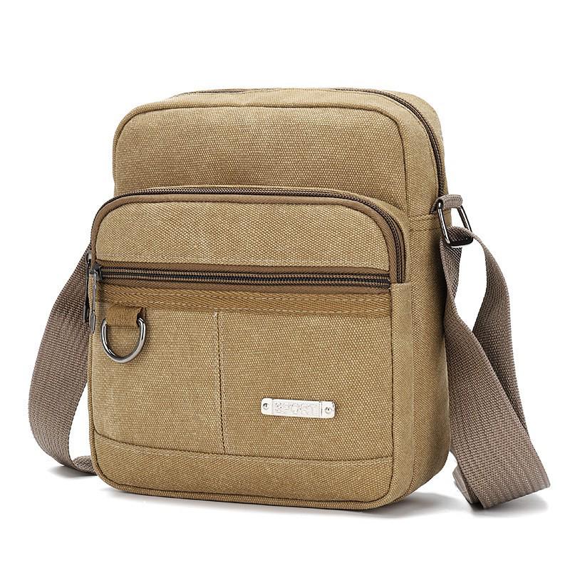 Sac bandoulière et sac à épaule multifonction en toile pour homme - Sac à main décontracté unisexe