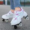 Adult Four-wheel Deformed Walking Shoes Men's and Women's Roller Skates Children's Skates Boys' and Girls' Two-wheel Sports Shoes
