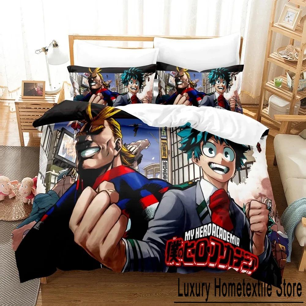 My Hero Academia Bedding Set Japan Anime Comfortable Quilt Cover Single Double Queen Twin Full Size Duvet Cover Teens Bed Linen