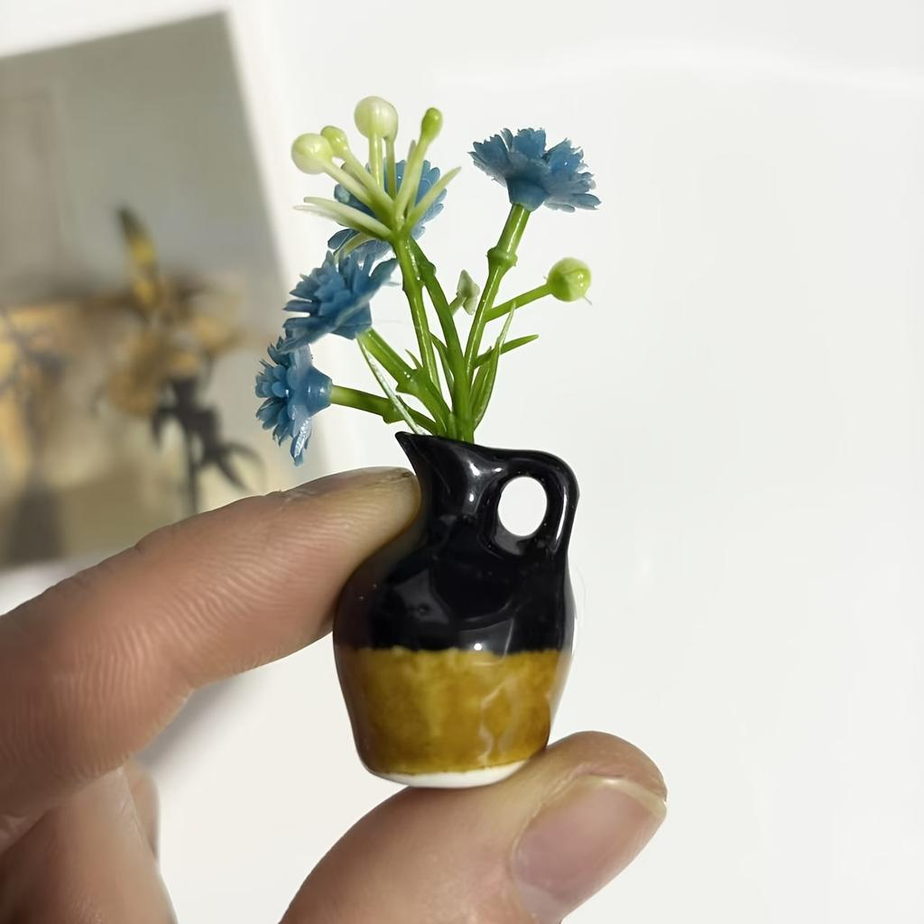Mini Ceramic Vase Refrigerator Sticker Creative 3D Stereo Home Decoration Magnet