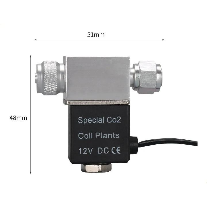 Aquarium CO2 Single and Double Head Solenoid Valve, Wanyin ZRDR Low Temperature Solenoid Valve DIY Automatic Switch Solenoid Valve
