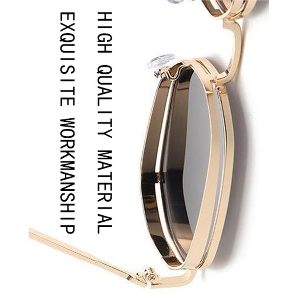 1pc Metal Fashion Round Men's Sunglasses Outdoor Driving Driving Fishing Gradient Sunglasses Women's Sunglasses