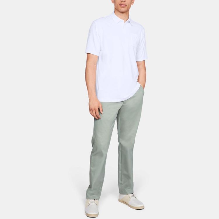 Under Armour Charged Cotton Golf Polo Shirt Men tops White 1321111-100