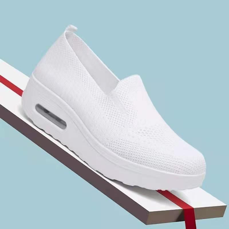 One-pedal women's shoes fly-woven mesh rocking shoes women's summer casual breathable thick-soled air cushion shoes children