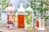 HARIO Kirk Bottle 1200ml Smoky Pink Resin Vertical and Horizontal Pitcher with Tea Strainer Made In Japan KAB-120-SPR