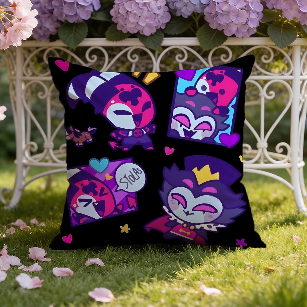 

Anime H-Helluva B-BossS Cushion Cover Home & Car Dual-Scene Pillow Cover: Reversible for Premium Comfort 30X30cm
