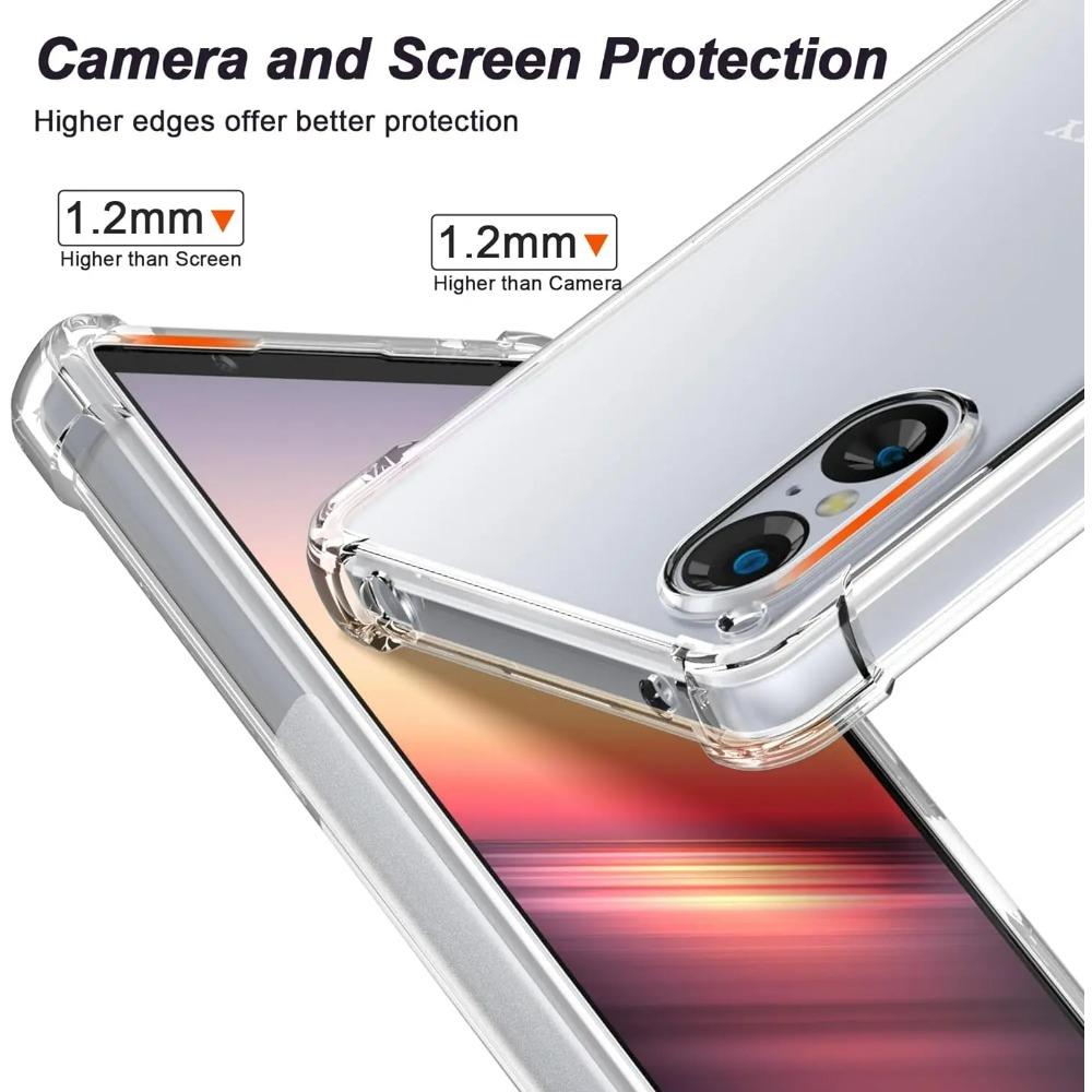 TPU Gjennomsiktig Telefondeksel for Sony Xperia 1 VI V 5 IV 10 III II Beskyttelsesdeksel Støtsikkert Fundas Capa Coque