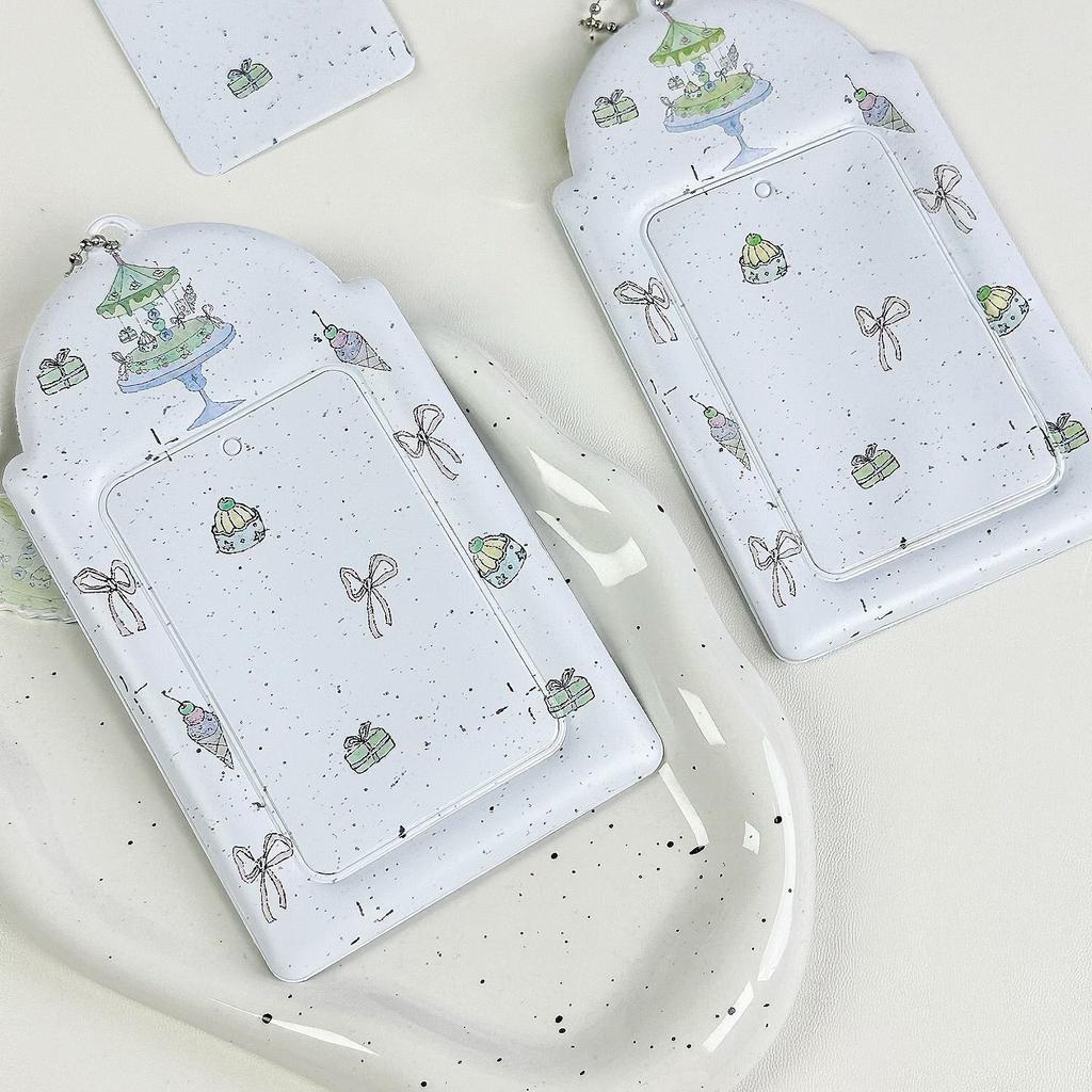 New Cute Cartoon Photo Card Holder 3 inch Decorative Idol Photo Album Protective Sleeves Kawaii Japanese Stationery Pendant