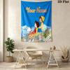 Heidi Alps Cartoon Custom Name Wall Tapestry Aesthetic Wall Hanging Printed Fabric Blanket Decorative Tapestries for Bedroom Living Room Home Decor