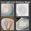 50Pcs Mini Radiant Acrylic Sheets Square Iridescent Acrylic Holographic Acrylic  Home Decoration