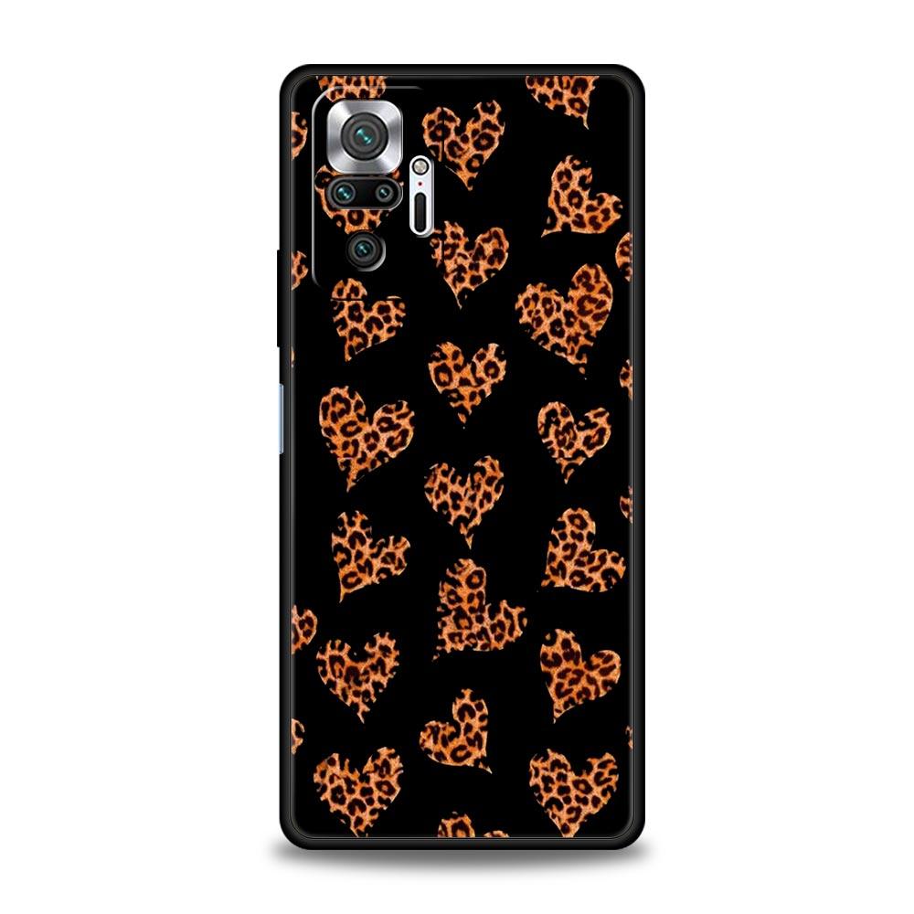 For Redmi 10C Cases Tiger Leopard Print flower Phone Case For Xiaomi Redmi Note 12 11 9S 9 8 10 Pro Plus 7 9T 8T 9C 9A 8A Cover