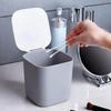 Mini Desktop Bin Small Trash Can Tube With Cover Bedroom Trash Can Garbage Can Clean Office Storage Box Home Desk Trash Can