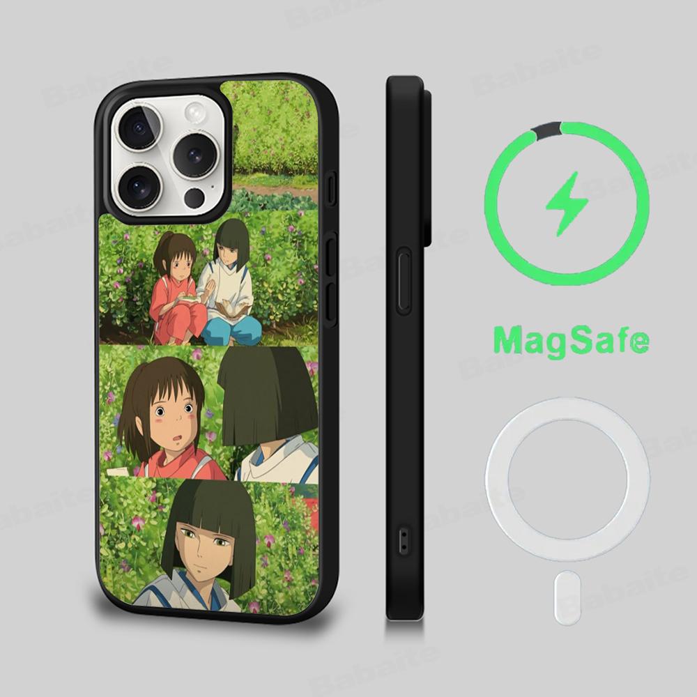 Animated Movie S-Spirited A-Away Phone Case Magnetic For IPhone 16 14 13 12 11 15 Pro Max Plus For Magsafe Wireless Charge Cover