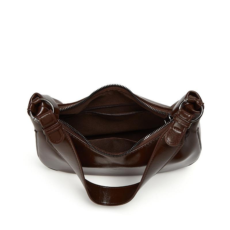 Niche design retro underarm bag women's fashion single shoulder underarm soft leather commuter dumpling bag versatile messenger bag