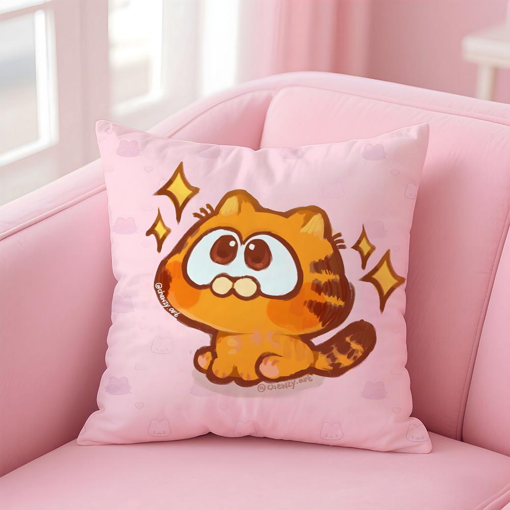 Garfield Cushion Cover Home & Car Multi-Scene Pillow Cover - Reversible, Soft & Durable for Daily Use