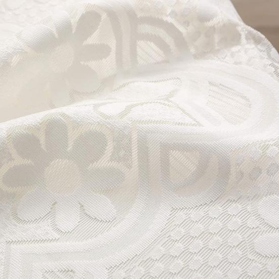 Quadratisches Blumen-Spitzen-Deckchen, Gefranste Weiße Spitzen-Tischdecke, Kleiner Tischbezug im Vintage-Stil für Couchtisch Beistelltisch Teeparty Heimdekoration