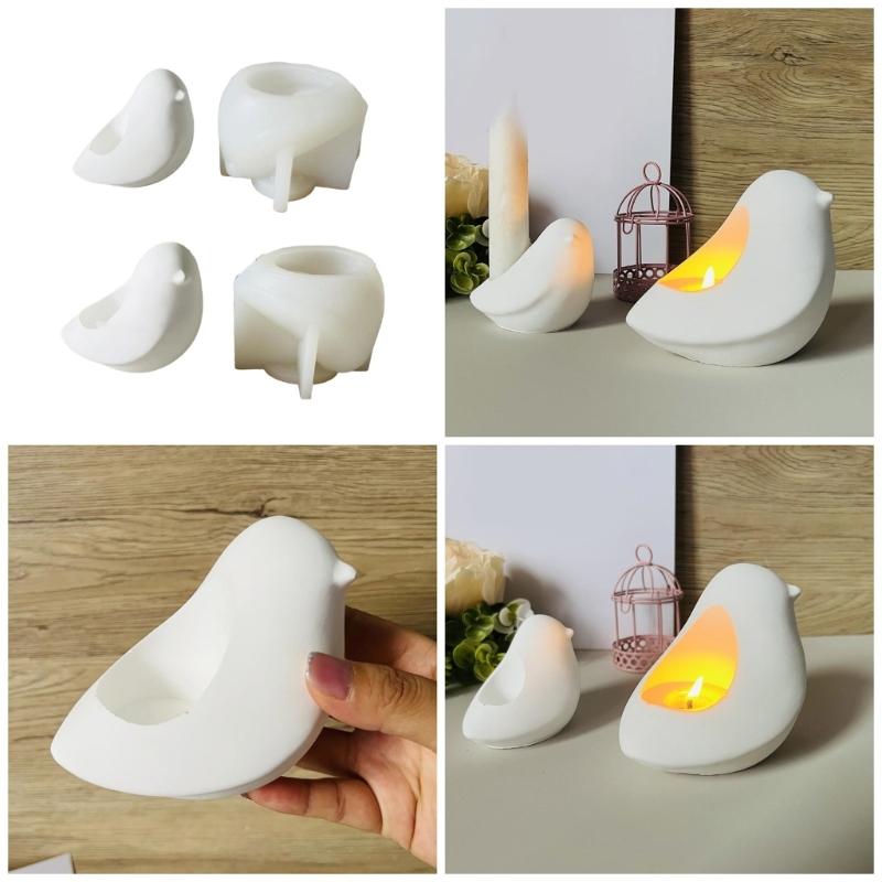 Flexible Silicone Mold for Making Decorative Candle Stand Bird Shaped Candlestick Mould Wedding Decoration Mold