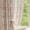 1 Stück Vintage Vorhang mit Blumenast-Druck, Transparente Vorhänge in weichen, warmen Tönen für Schlafzimmer, Wohnzimmer, Heimdekoration