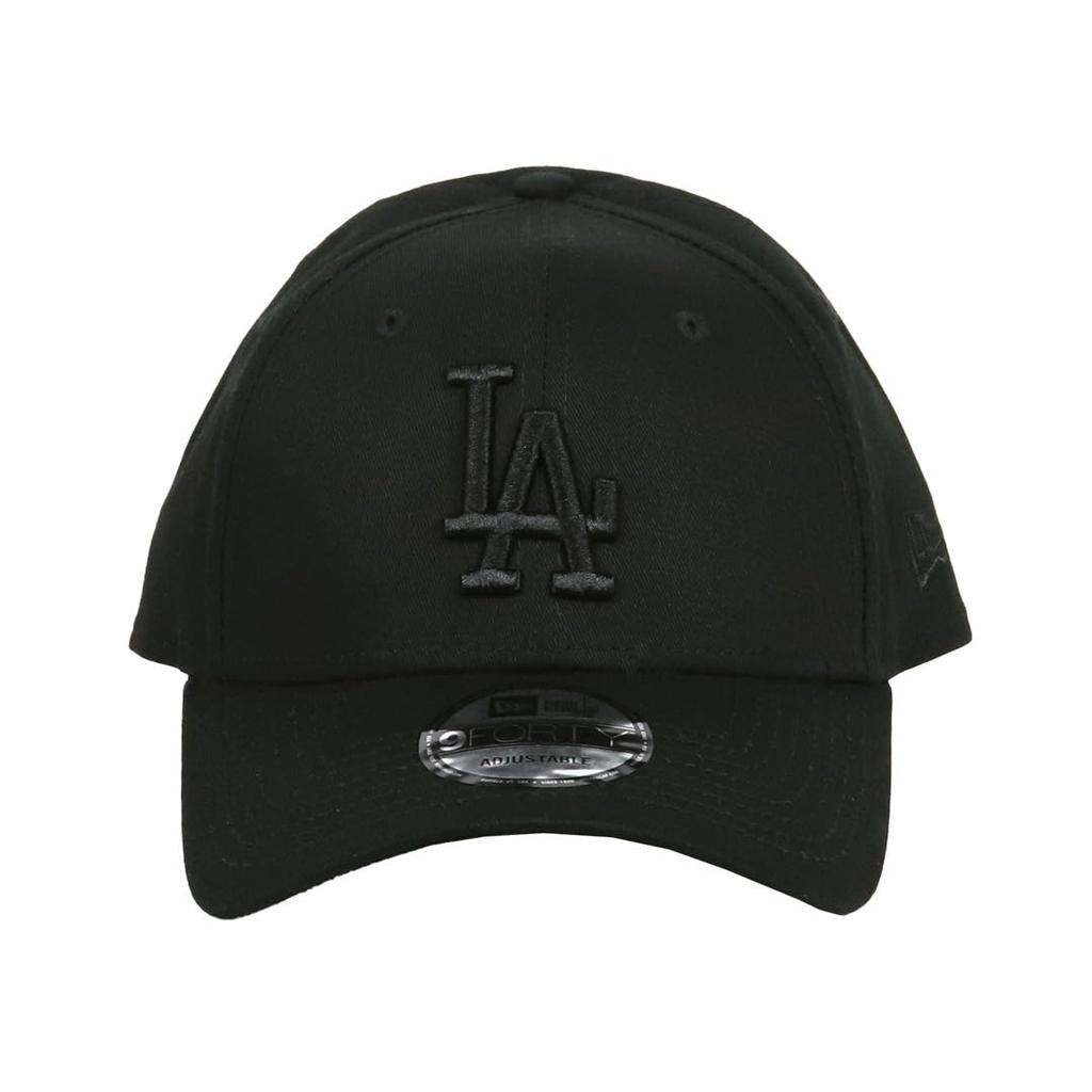 Kšiltovka New Era pro muže a ženy 9FORTY Klobouk MLB Major League Baseballová kšiltovka Unisex Logo Značka Los Angeles Dodgers Essential Celá černá Jedna velikost 12052000