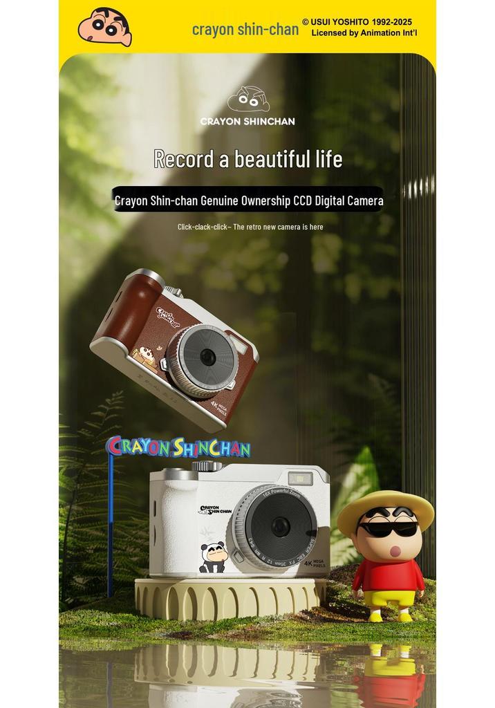 Portable Retro Crayon Shin-chan HD CCD Camera for Students