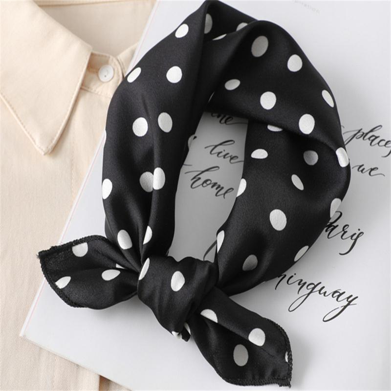 New Square Silk Scarf Women Fashion Print Small Neck Scarfs Office Lady Hair Band Foulard Hand Kerchief Female Bandana Shawl