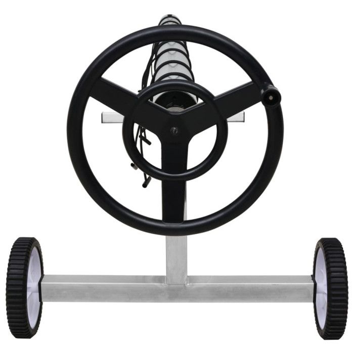 VidaXL Enrouleur de bâche de piscine avec base en acier inoxydable