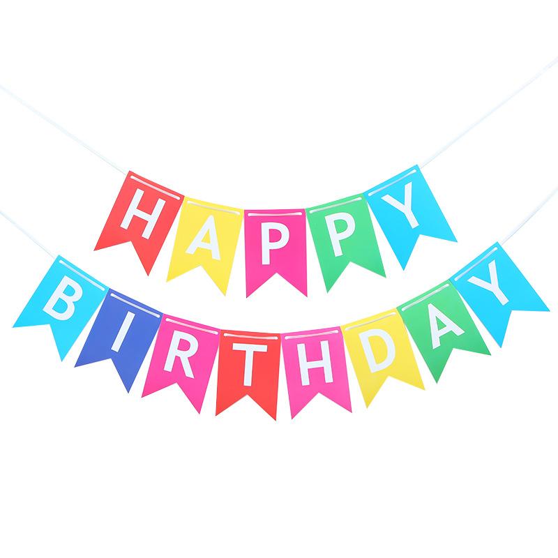 Europa e América, Vestir-se para Aniversário, Artigos para Festa, Banner FELIZ ANIVERSÁRIO, Adereços de Decoração de Cena de Aniversário