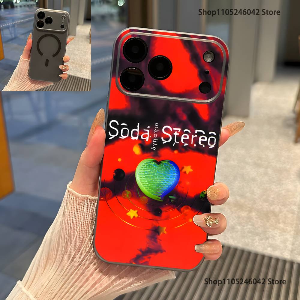 Singer G-Gustavo Cerati For iPhone 17,16,15,14,13,12,11,Pro,Max,Plus Transparent gray Phone Case Magnetic Wireless Charging